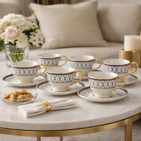 Royal Victorion Porcelain 12 pcs Tea set