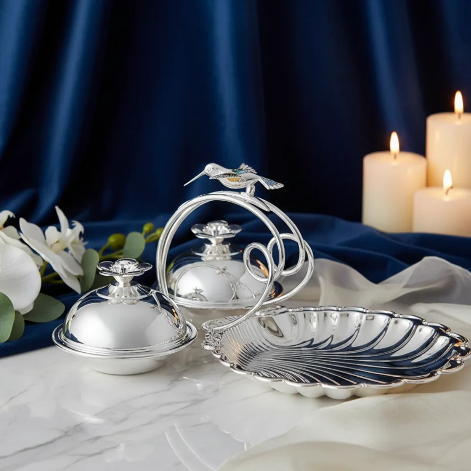 Sea Shell Platter With 2 Serving Bowl