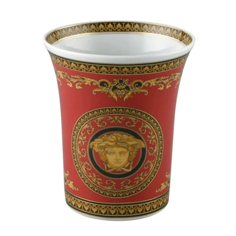 Versace Vase, Porcelain, 7 inch | Medusa Red