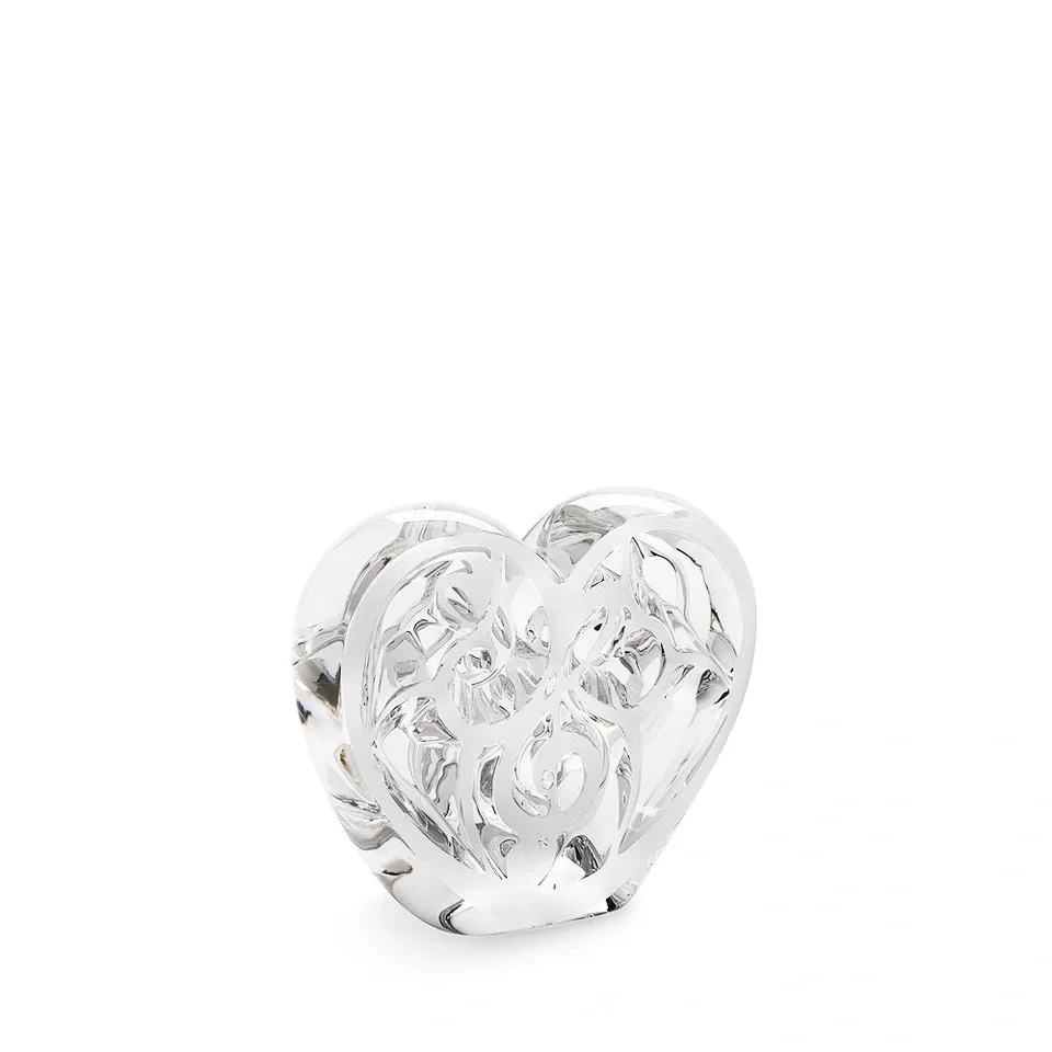 Music is love Heart Sculpture- Clear crystal