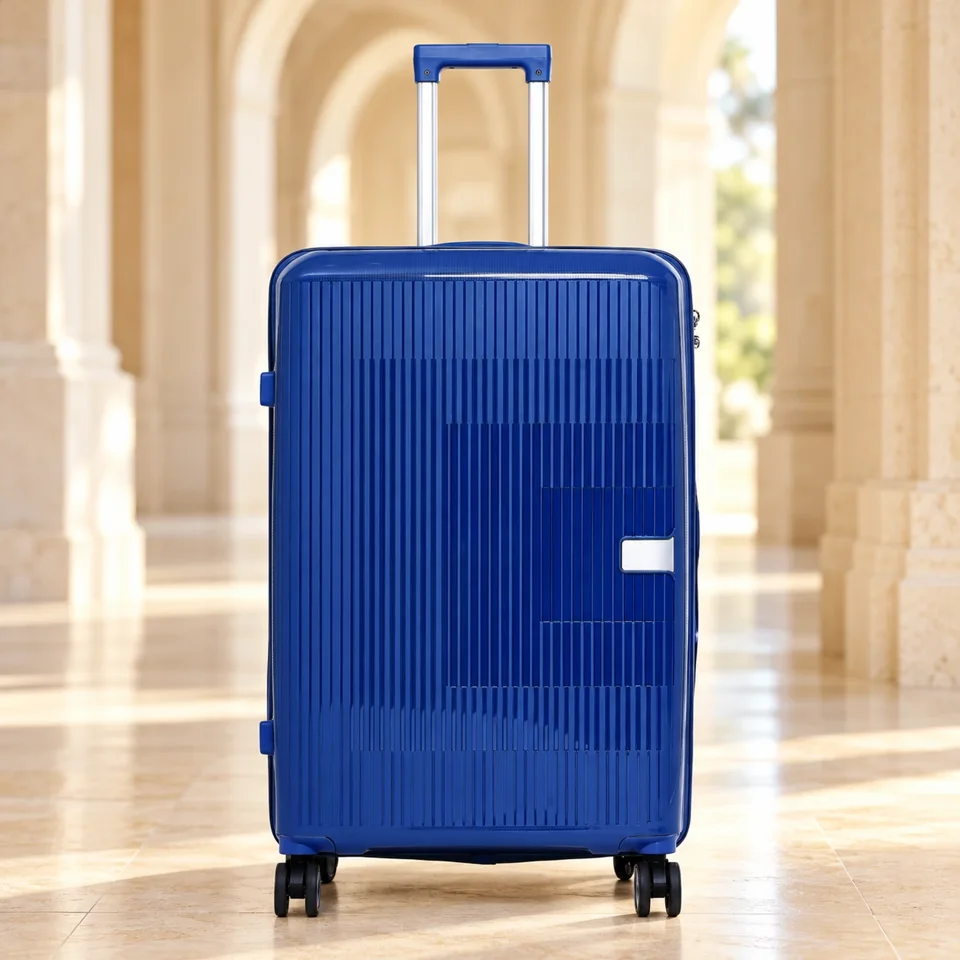 Travel luggage in a lifestyle setting