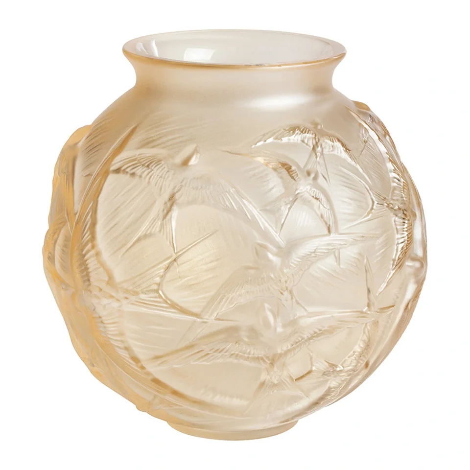 Hirondelles Vase Gold Luster