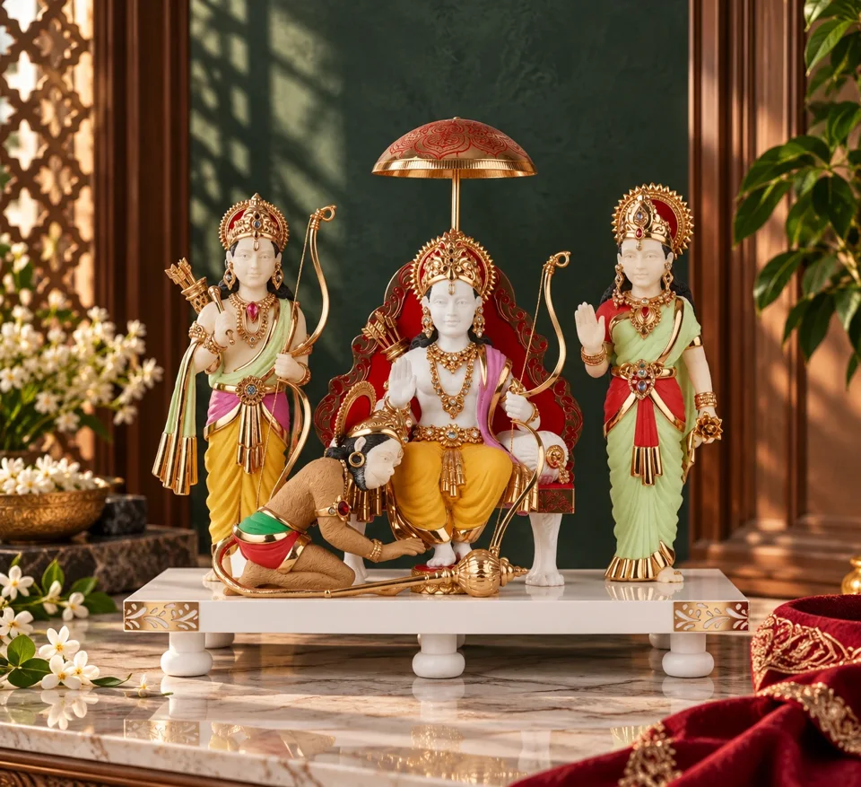 The Royal Ram Darbar COLORED (L-31 cm , W- 20 cm ,H-28 cm)