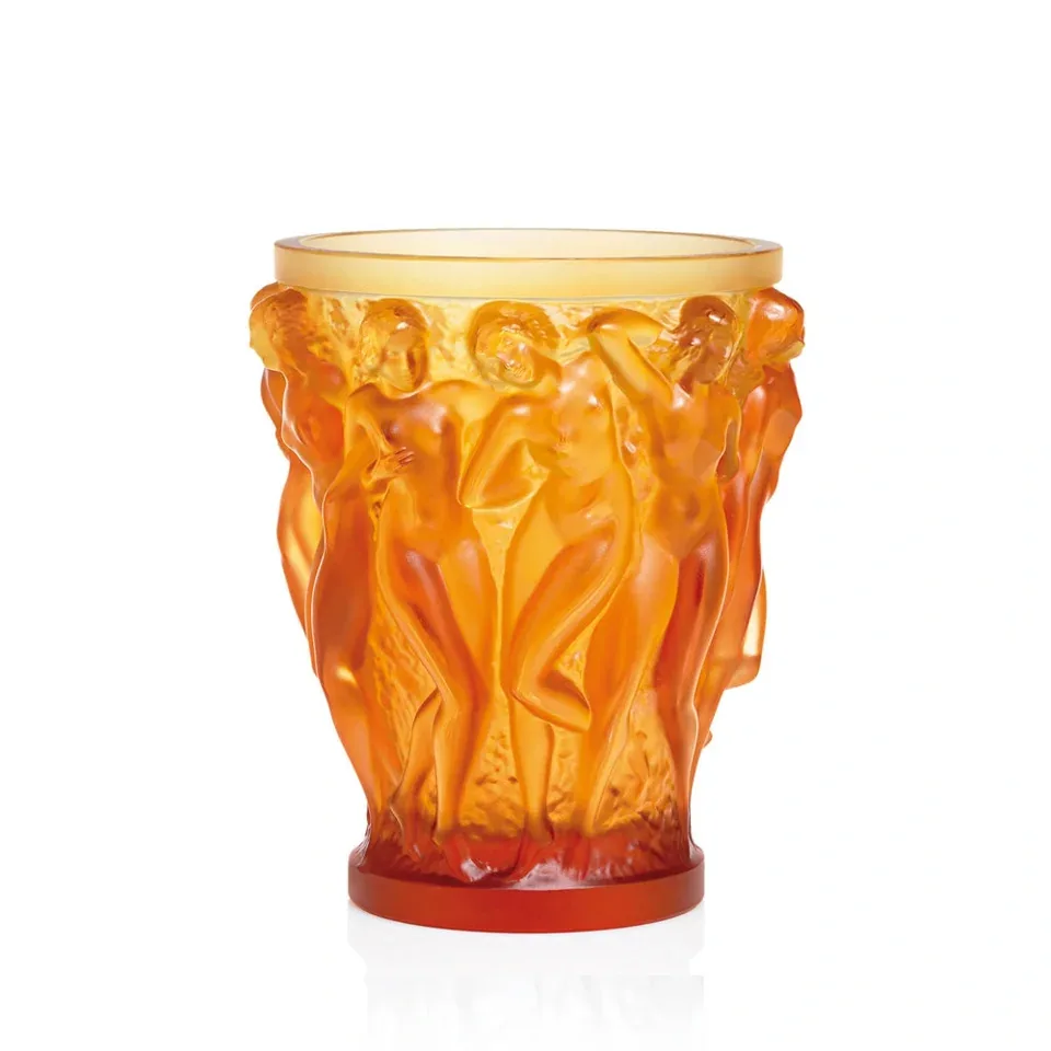 Bacchantes Vase Amber Medium