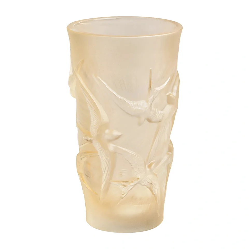 Hirondelles Vase Small Gold Luster
