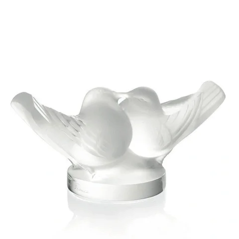 2 Love Birds Large Sculpture Clear