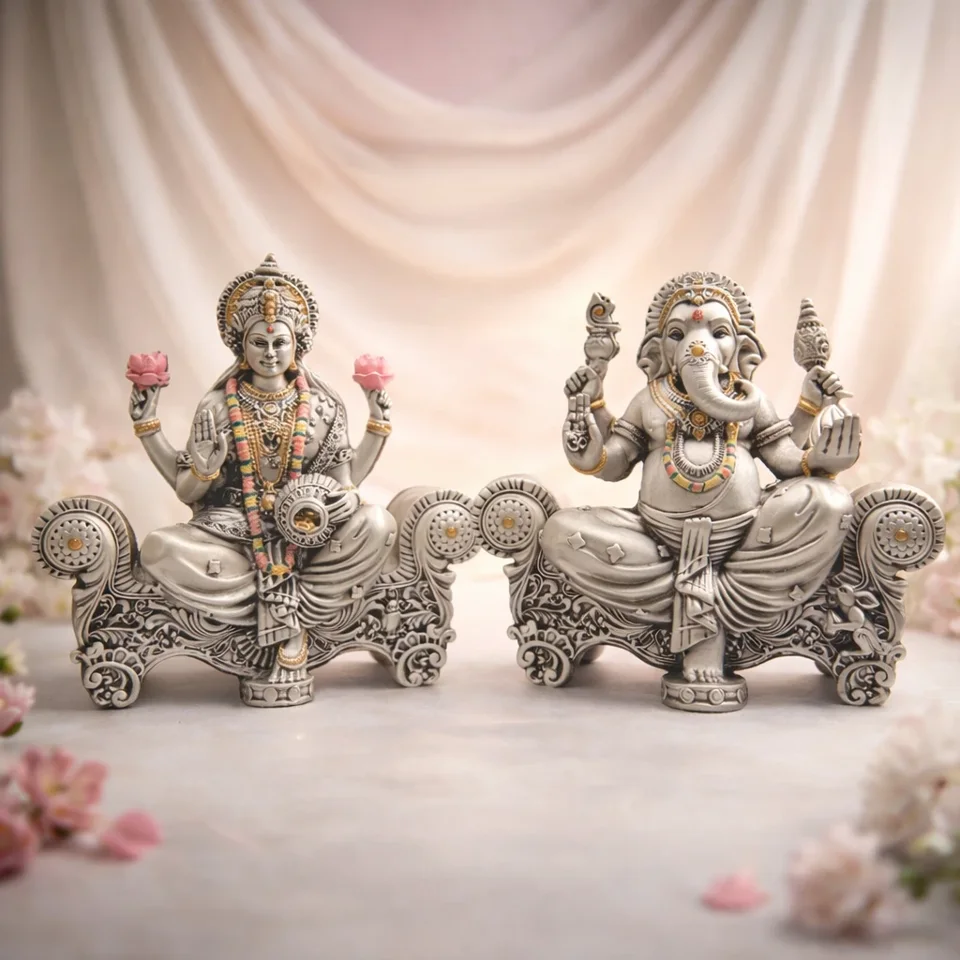 Divine Lakshmi Ganesh Ji Idol Pair